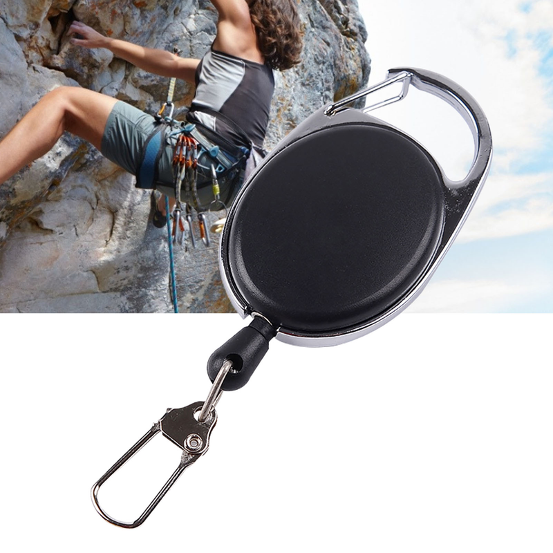 SportLife Durevole Corda di Nylon Anti Perso Portachiavi Rinculo Clip Retrattile Portachiavi Esterno_voghion.com