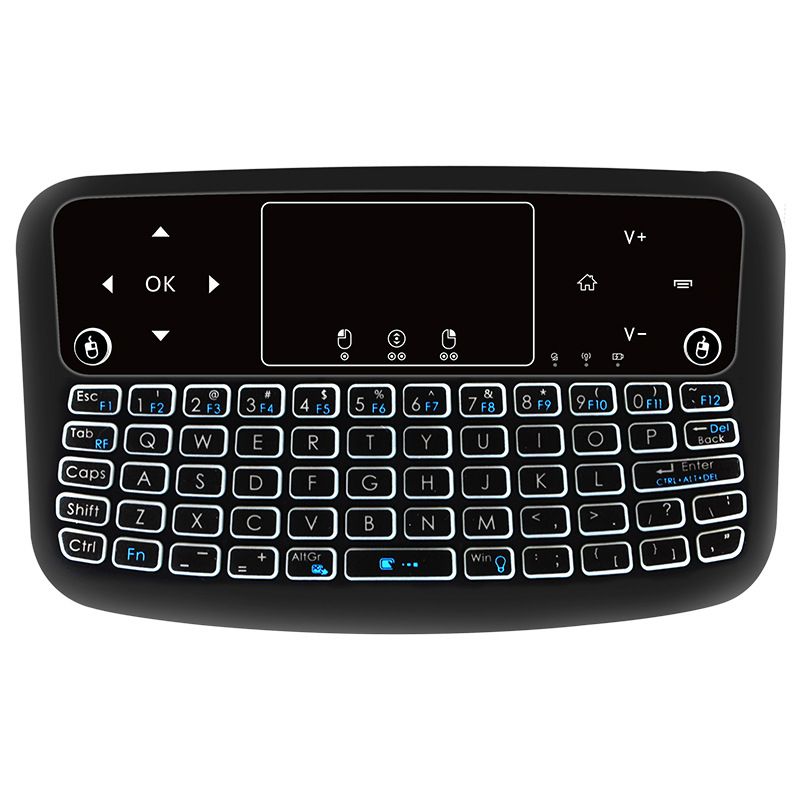Mini Charging 7 Teclado sem fio com luz de fundo sensível ao toque_voghion.com