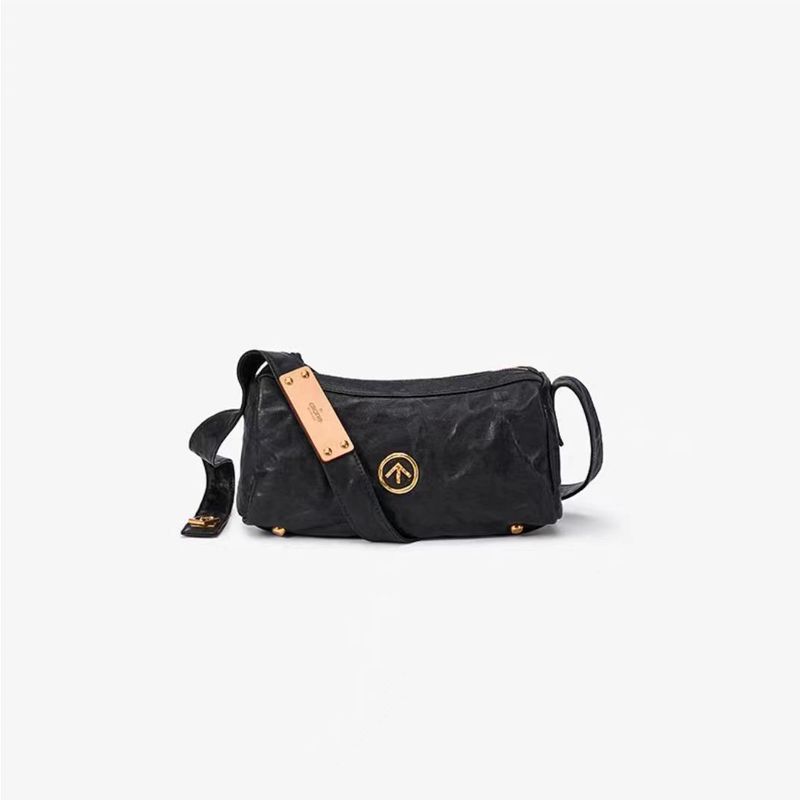 GROTTO Borsa a tracolla unisex nera media piccola mini grande capacità, unisex ..._voghion.com