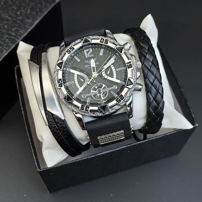 Men's Watch Set Men's Business Watch Non Mechanical Watch High End Design Quartz Movement Men's Watch Set Wristwatch_voghion.com