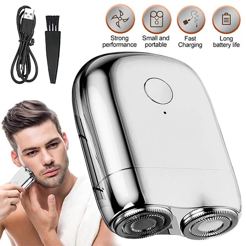 Mini-Rasur Tragbarer Elektrorasierer für Männer Razor USB wiederaufladbar Home Travel_voghion.com