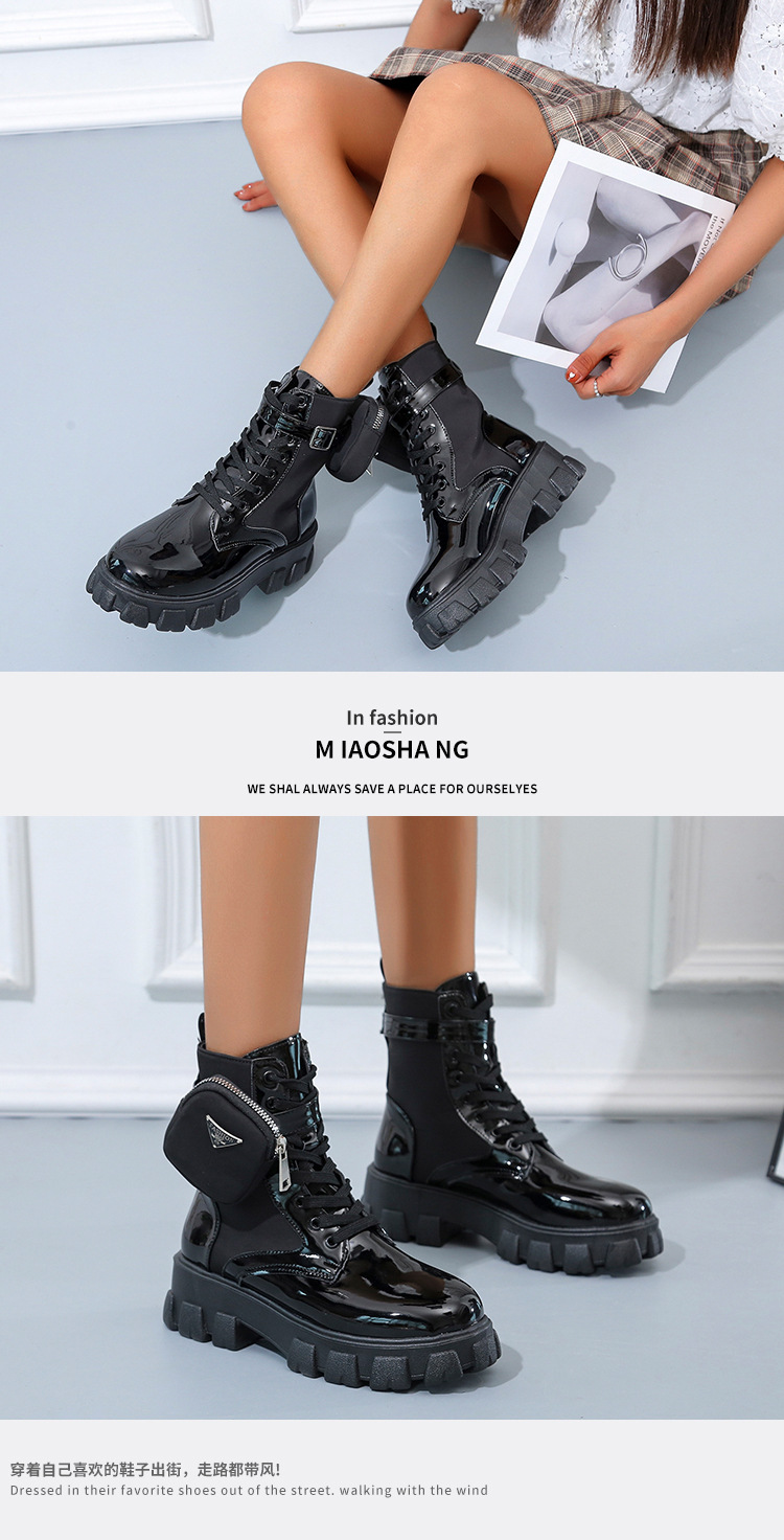 Außenhandel plus Größe Martin Stiefel Damen Herbst und Winter 202E Europäische und amerikanische Tasche kurze Stiefel Damenstiefel mit dickem Boden_voghion.com