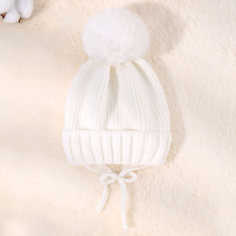 Vêtements pour bébé, protection auditive tressée et bonnet chaud en polaire pour bébé_voghion.com