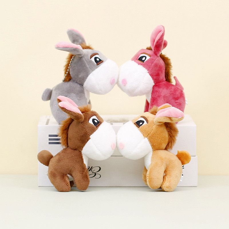 Adorabile portachiavi di peluche a forma di asino, grazioso ciondolo a forma di cavallo, regalo perfetto per adulti e bambini._voghion.com
