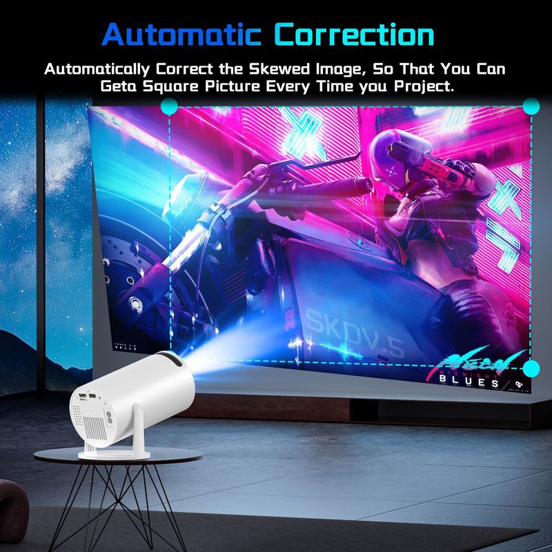 HY300 Barrel Projector Android Intelligent 3326 Chip High Definition Draagbare Thuis Buiten_voghion.com