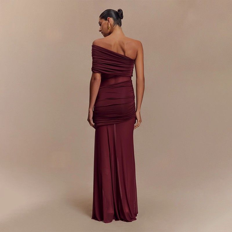 Women's Clothing Sheer Mesh Corset Dress With Smocked Waist - Sexy Summer Midi Dress For Women (XS/S/M/L)_voghion.com