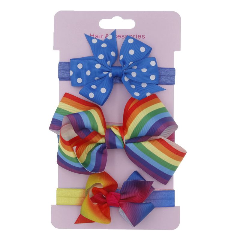 Nowe dziecięce akcesoria do włosów, kokarda, opaska na głowę, zestaw trzech części, nakrycie głowy dla dziecka, opaska na głowę, zestaw kartek, sprzedaż bezpośrednia w fabryce_voghion.com