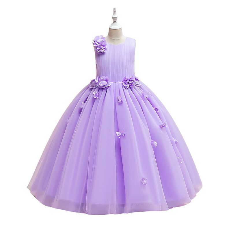 2024 Frühjahr neues Abendkleid Prinzessinnenkleid dreidimensionale Applikation Mesh flauschiges Kleid Party Host_voghion.com