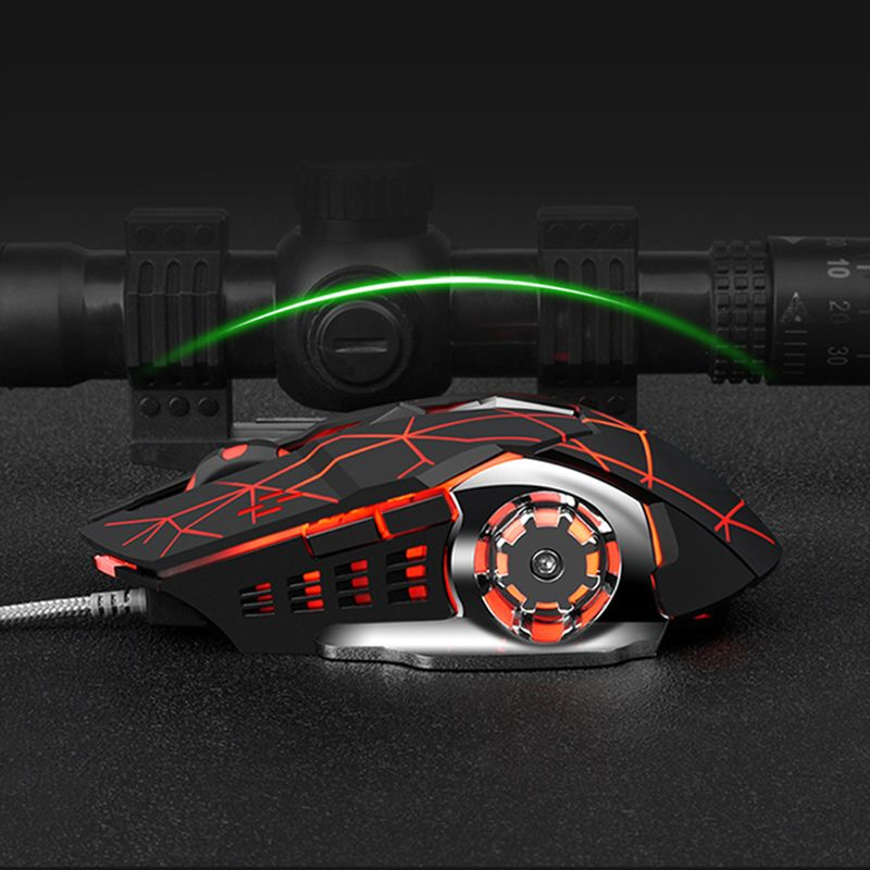 Xinweiqing Wired USB LED Optical ABS Colorful Lights Effect Mechanical Gaming Mouse for PC Laptop Gamer_voghion.com