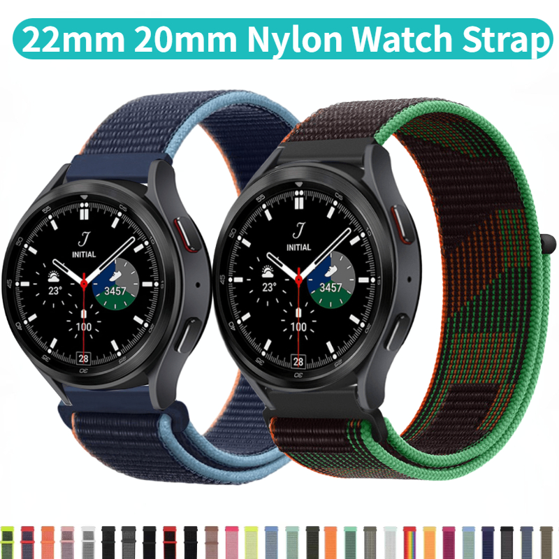 Cinturino in nylon per orologio Samsung Galaxy 3 4 5 Pro Gear S3 Amazfit GTR 3/4 Nuovo cinturino facile da regolare per orologio Huawei GT 2/3 Pro_voghion.com