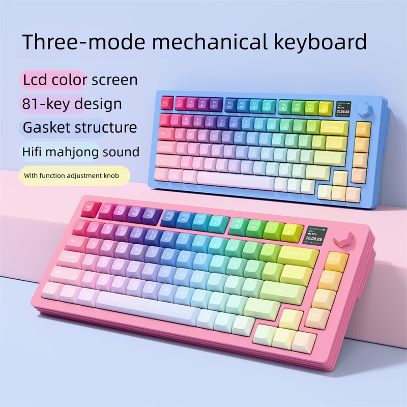 GASKET Hot-Swappable mechanisch 82-toetsen Bluetooth Tri-Mode draadloos gamingtoetsenbord_voghion.com