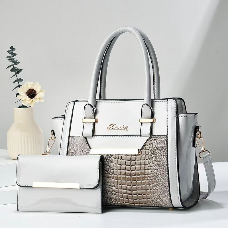 Bolso para madre e hijo (2024), de piel brillante, moderno, para mujer, bandolera de gran capacidad con un solo hombro._voghion.com