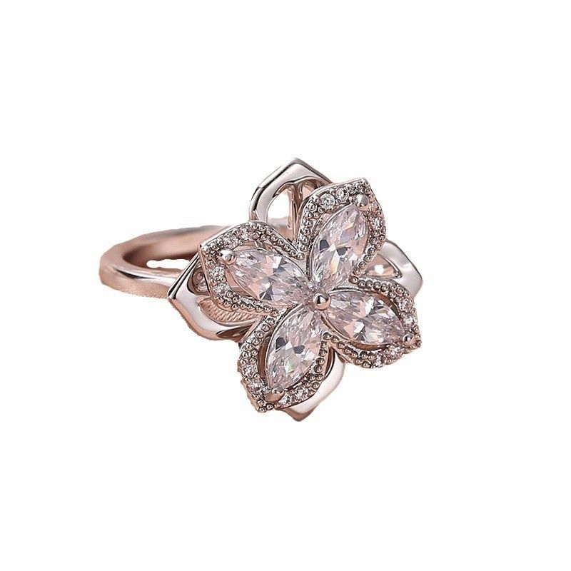 Hochwertiges drehbares Kleeblatt-Set für Damenschmuck im Frühling und Sommer, beliebtes dreiteiliges Set für Schmuckaccessoires_voghion.com