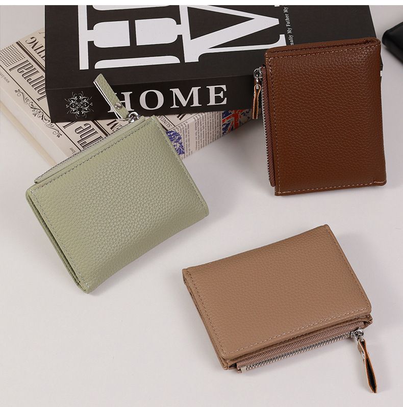 Fashion Ultra thin Short Wallet Large Capacity Women's Japanese Coin Wallet Zipper Coin Purse Card Holder_voghion.com