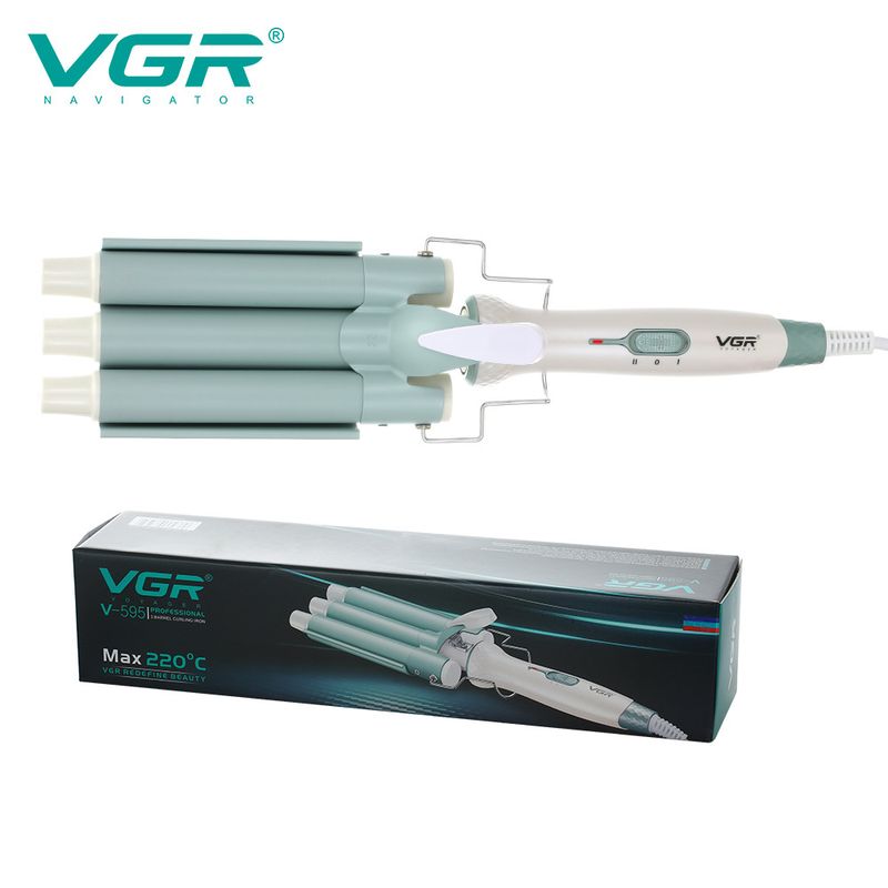 VGR595 Egg Roll Stick Lockenwickler Drei Röhren Wasserwelle Kleiner Großer Lockenstab Neues Modell_voghion.com