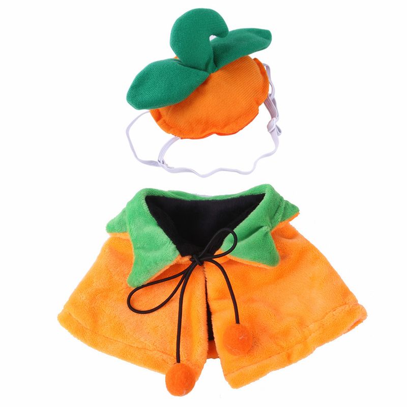 New Double-Sided Pumpkin Reversible Dog Cape Pet Cat Cute Halloween Accessories_voghion.com