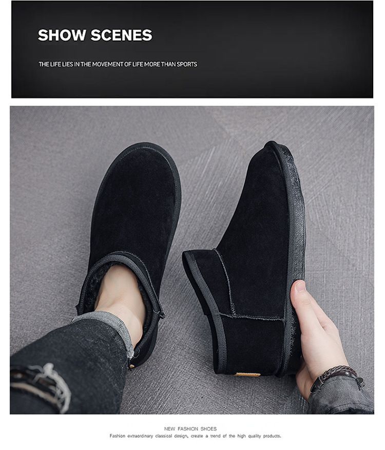 Schneestiefel Herren Winter Samt Verdickte Warme Schuhe Herren Pelz Integrierte Baumwollschuhe Große Herrenschuhe Rutschfeste Herrenstiefel_voghion.com