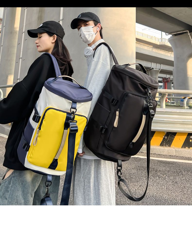 Multifunktionaler trendiger Sport-Reiserucksack, Schulhandtasche, Gepäck, Fitnessstudio, Herren-Umhängetasche mit großer Kapazität_voghion.com