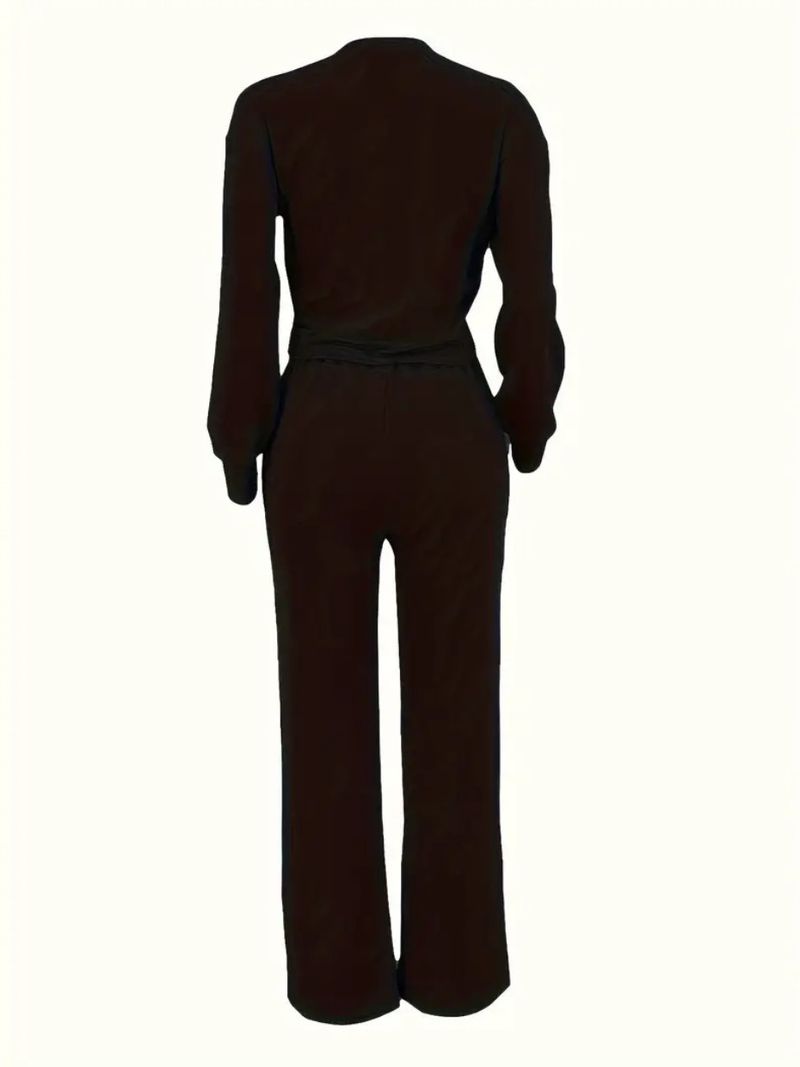Abbigliamento femminile in autunno e inverno, nuove felpe a maniche lunghe con scollo rotondo, pantaloni con elastico in vita, completi casual e alla moda in due pezzi_voghion.com