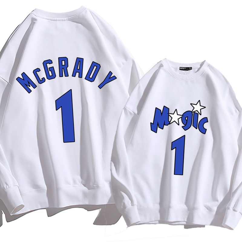 T-shirt maglione girocollo a maniche lunghe Basketball Magic McGrady 1 per uomo e donna, marchio di moda autunno/inverno ampio_voghion.com