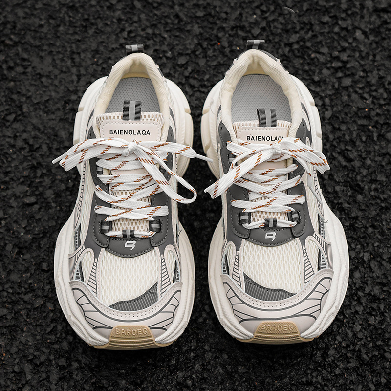 Zapatillas deportivas para hombre, informales, de malla transpirable, con suela gruesa y aumento de altura, generación YH917, 2025_voghion.com