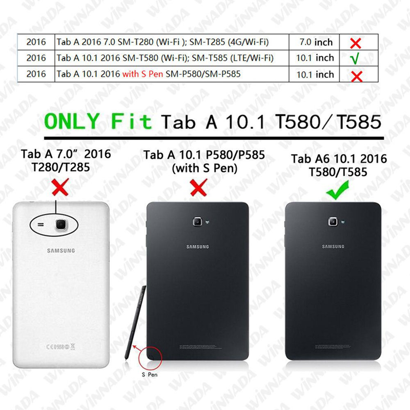 Für Samsung GALAXY Tab A A6 10,1 2016 fall T580 T585 T580N T585N 10,1 zoll Tablet TPU + PC Stoßfest Stand Abdeckung_voghion.com
