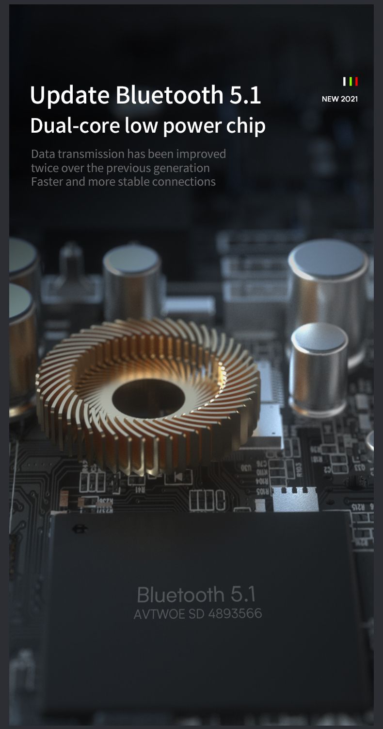 TWS Bluetooth Kopfhörer Opluedbox Kabellos Kopfhörer Atmungslampe Stereo Sport Waasserdicht Kopfhörer Kopfhörer mat Mikrofon_voghion.com
