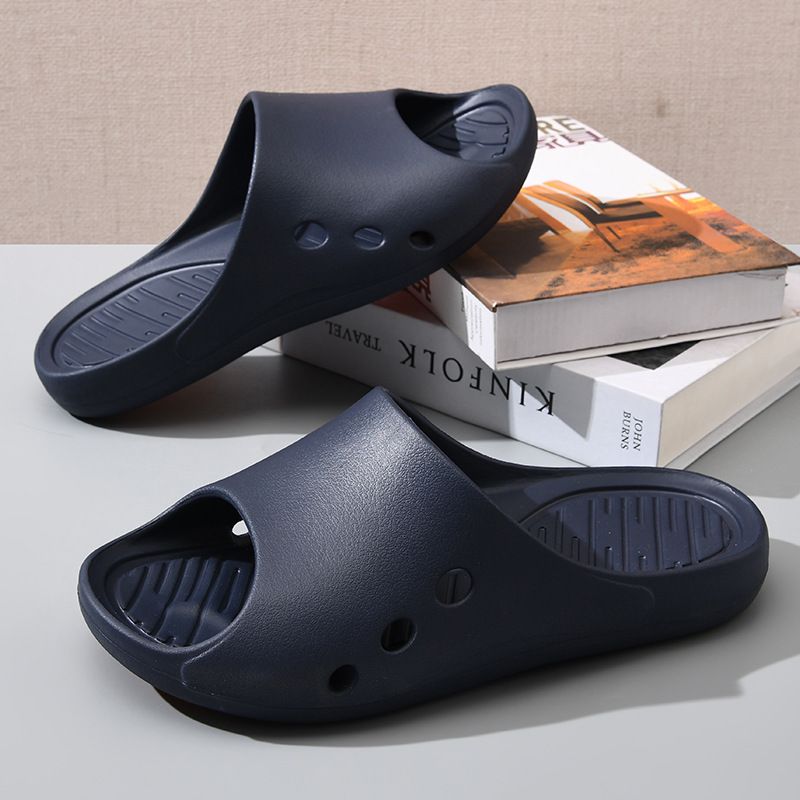 Großes Badezimmer, Zuhause, rutschfeste Füße für Herren, dick, breit, hochwertige, geruchlose, weiche EVA-Sohle, bequeme und einfache Hausschuhe_voghion.com