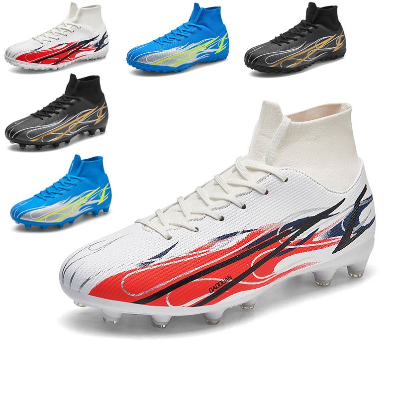 Scarpe da calcio alte da uomo AG con tacchetti lunghi, per erba artificiale, taglia grande 47-46_voghion.com