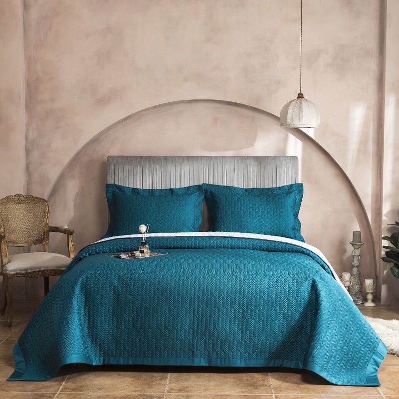 Copriletto in cotone di alta qualità, 100 pezzi, set da tre pezzi, trapuntato in cotone a fibra lunga, lenzuolo trapuntato in puro cotone, trapuntato da 1,8 m._voghion.com