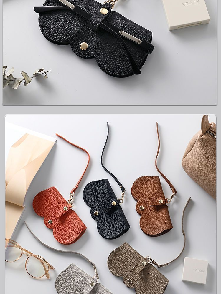 Einfache Brillenaufbewahrungstasche, Schmucktasche, tragbare Sonnenbrillenbox, Sonnenbrillenclip, Schutzhülle, modisches Brillenetui für Myopie_voghion.com