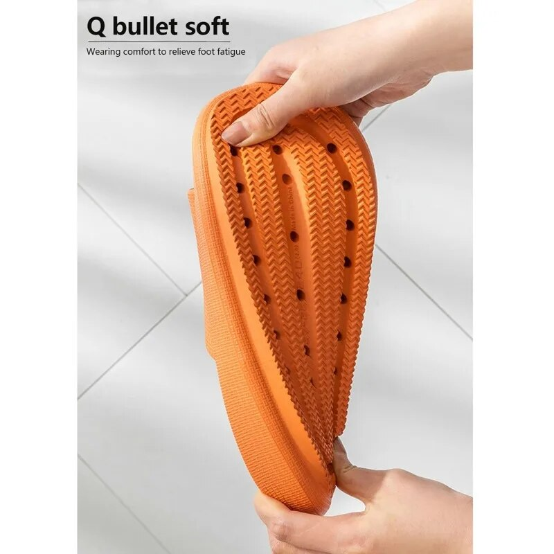 Neslīdošas vannas istabas čības sievietēm, vīriešiem, ērti EVA mākoņu slaidi, vasaras vienkrāsaini mājas apavi, ikdienas platformas apavi_voghion.com