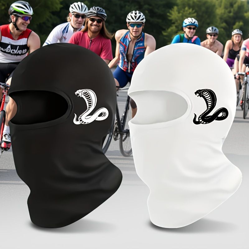 Custom Cycling Face Mask With Unique Patterns - Breathable & Lightweight For Men & Women - Black/White & Themed Designs (Snake, Heart, Moon)_voghion.com
