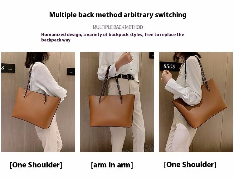 2024 Winter New Women's Bag Retro Tote Bag Simple Style Large Capacity Handheld Shoulder Bag_voghion.com