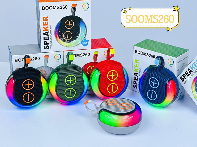 Handheld portable outdoor mini home RGB light effect subwoofer card insertion Bluetooth small speaker boom 260_voghion.com