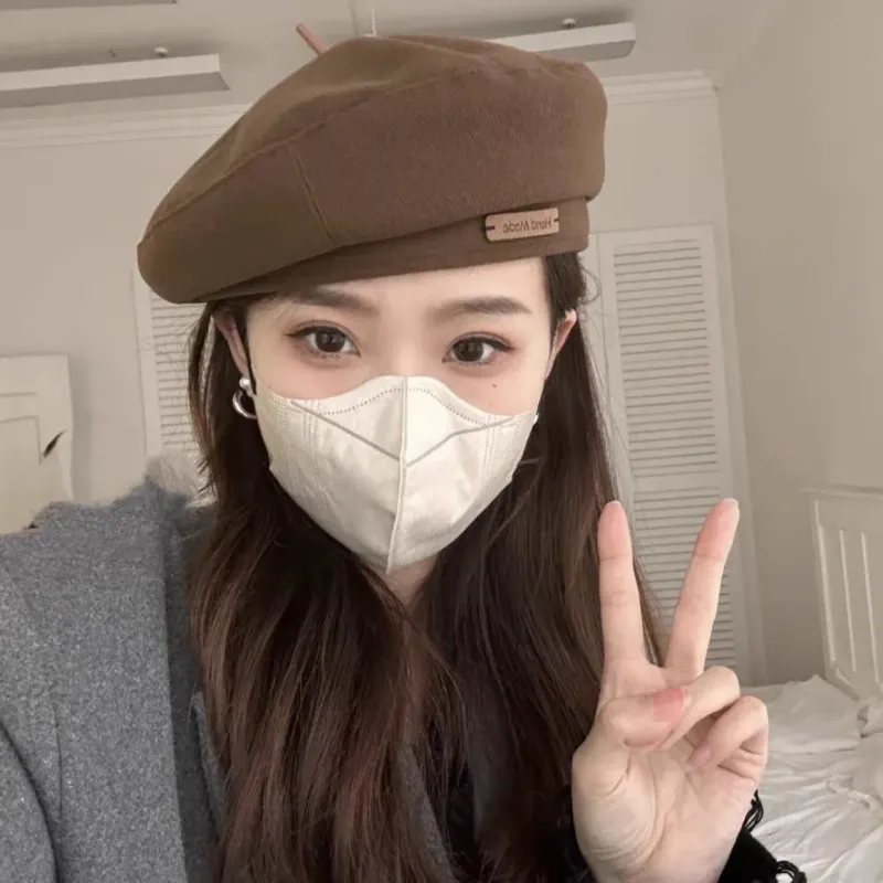 Heißer Verkauf Retro Einfarbig für Frauen Herbst Winter Britischen Maler Künstler Caps Damen Elegante Achteckige Panama Baskenmütze Hüte_voghion.com