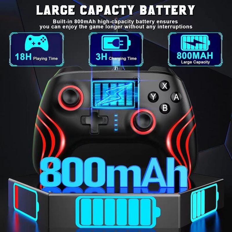 Switch Wireless Bluetooth Game With Screenshot For Android, IOS, Mobile Phone, Gyroscope, Computer, PC Controller_voghion.com