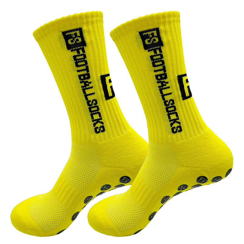 Chaussettes de sport, chaussettes mi-mollet pour hommes et femmes, chaussettes de basket-ball respirantes antidérapantes en silicone à fond de serviette_voghion.com