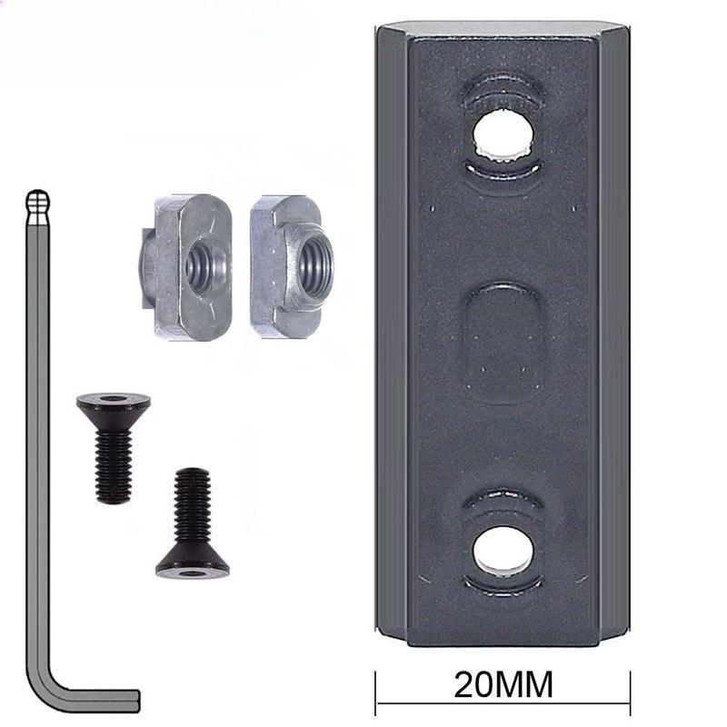 Sada 6 lišt Picatinny pro Keymod (3/5/7/9/11/13 slotů) – montážní sada s T-maticemi, šrouby a imbusovými klíči – lehký hliník – černá_voghion.com