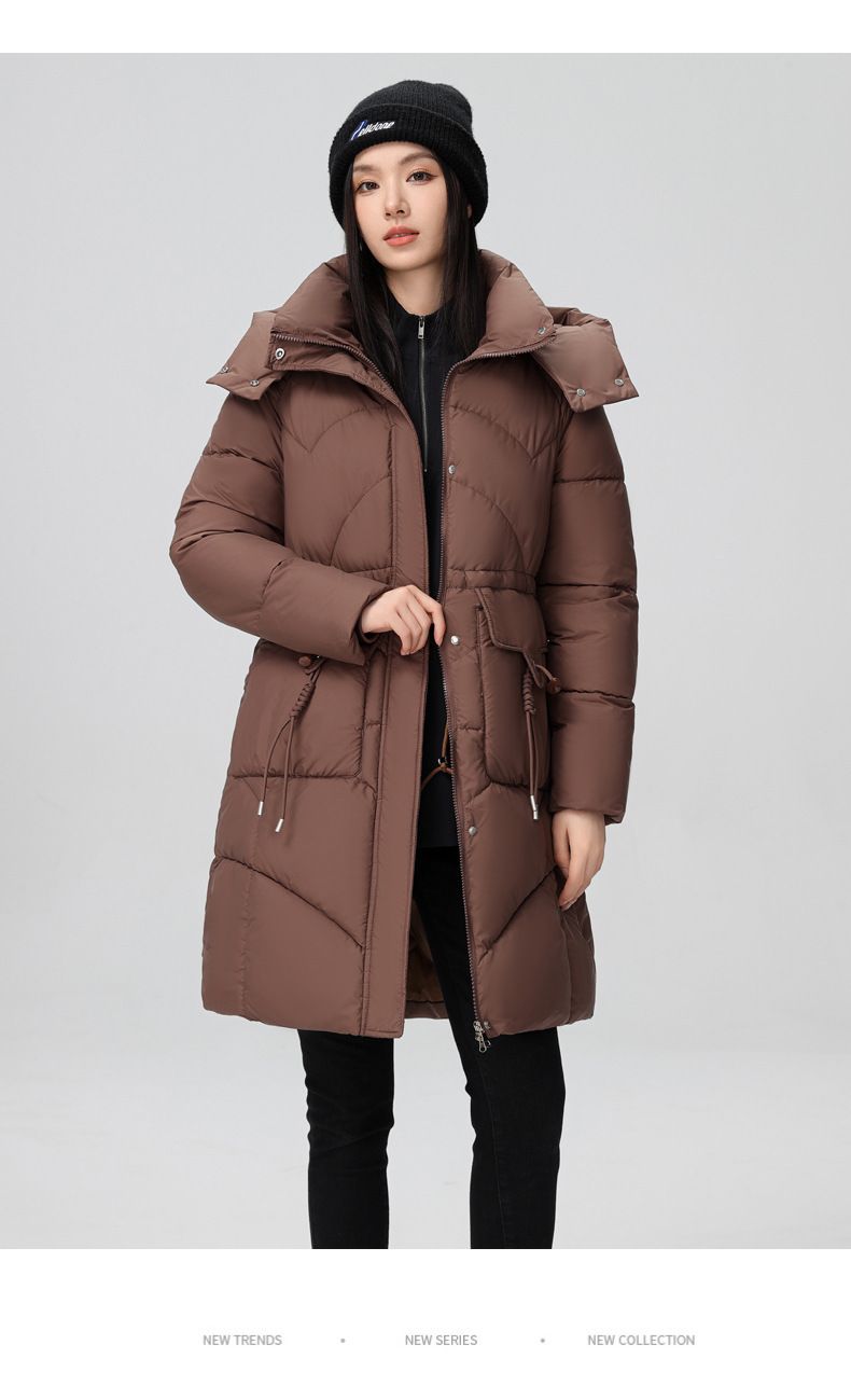 Winter-Puffermantel für Damen – Mittellange, gesteppte Daunenalternative mit lockerer Passform, dicker Baumwollfüllung und stylischer Brotlaib-Silhouette_voghion.com