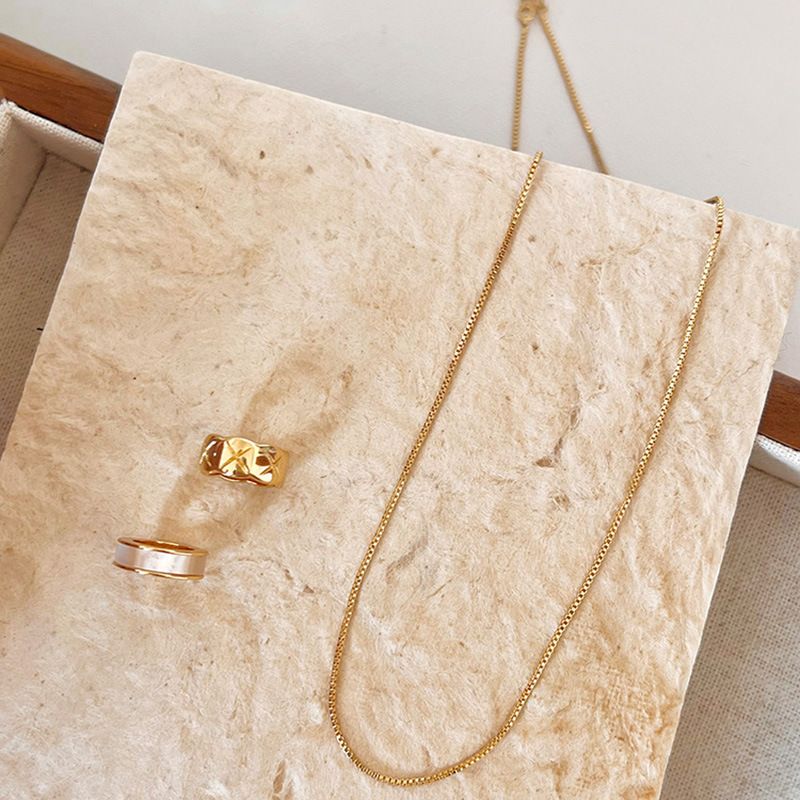 Collier avec pendentif en forme de petit cercle plaqué or véritable, chaîne de clavicule tendance, nouveau bijou élégant et léger_voghion.com