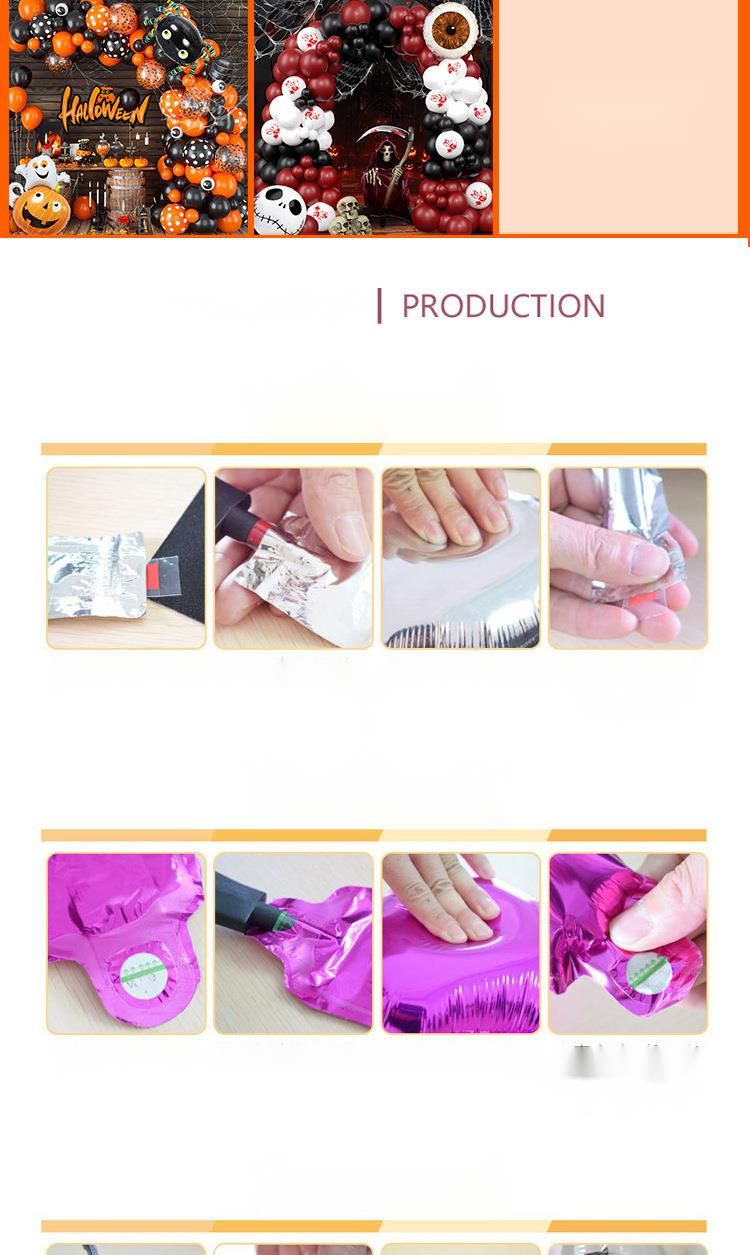 Halloween Aluminum Foil Balloon Arch Party Scene Atmosphere Decoration Wall Background Decorations High-end Props_voghion.com