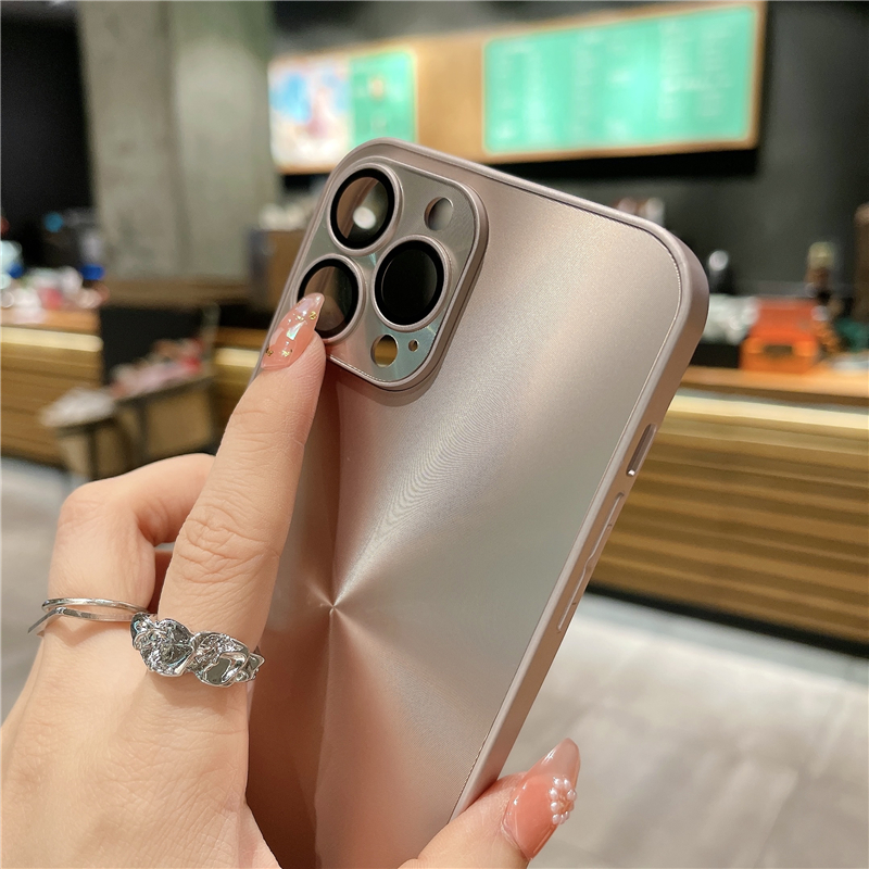 Dla iPhone 14 Pro Max luksusowe olśniewające linie CD kwadratowa silikonowa ramka etui na telefon dla iPhone 11 12 13 14Plus osłona obiektywu_voghion.com