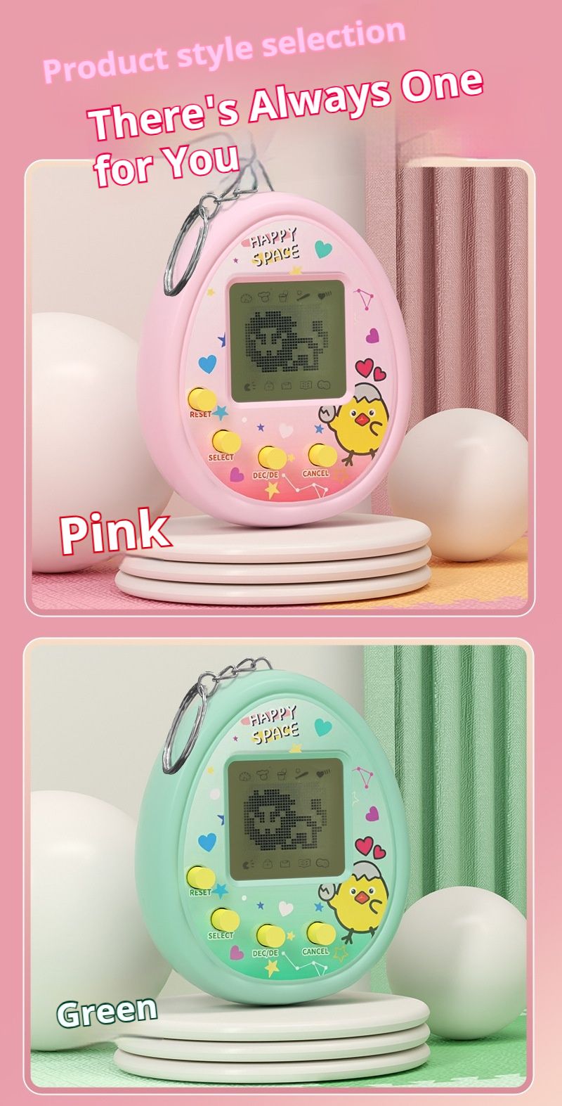 Toy Electronic Pet New Keychain Pendant Nostalgic Animal Breeding Game Machine_voghion.com