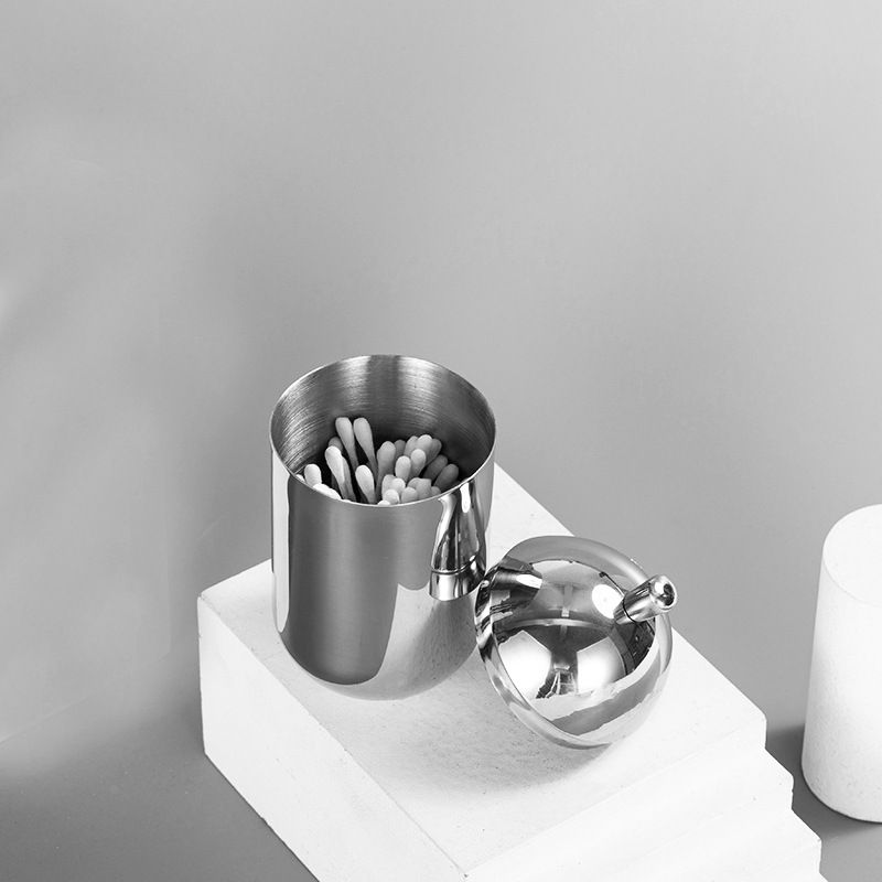 Stainless Steel Canister Jars with Lid Small Cylinder Storage Containers for Tea Sugar Coffee Beans Candy Snack and More_voghion.com
