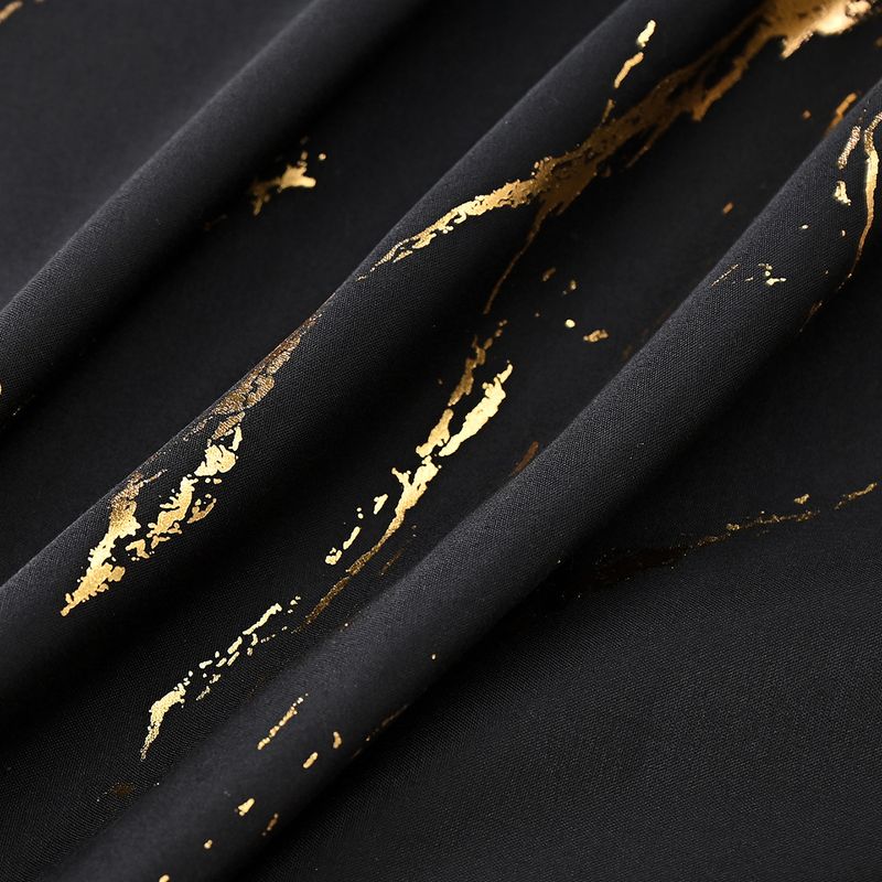 Vollverdunkelungsvorhänge aus Polyester-Rosinenseide mit fertigen Vorhängen in Gold- und Silberprägung_voghion.com