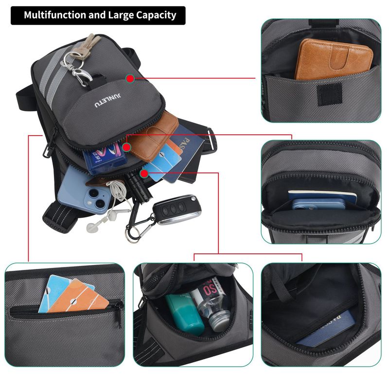 Nei Männer Këscht Bag Crossbody Multifunktionnelle Motorrad Been Bag, waasserdicht a grouss Kapazitéit_voghion.com