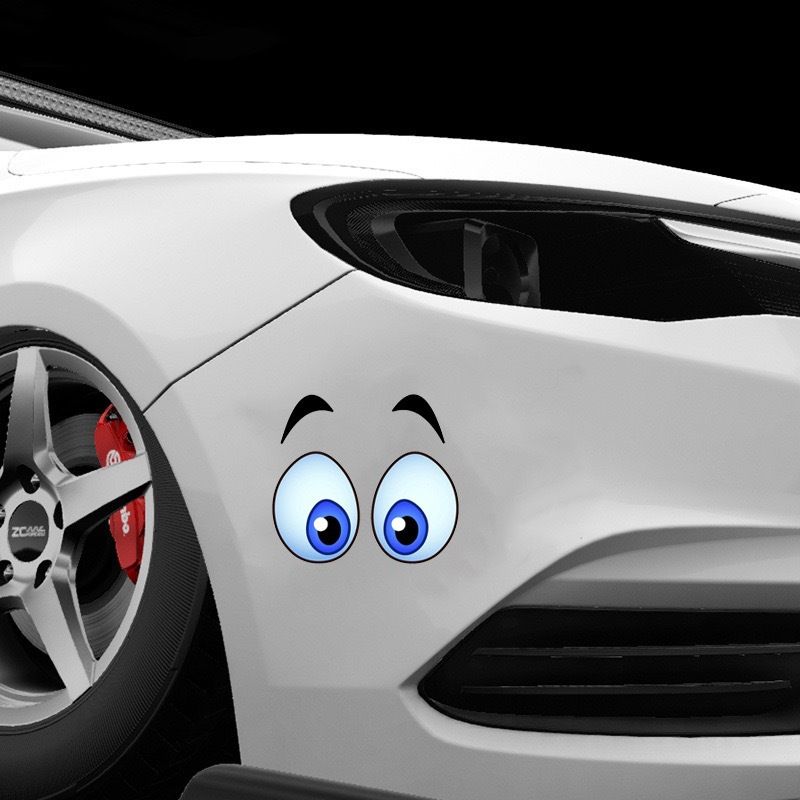 cartoon grappige oogstickers om autoruiten, glas, achterkant, krasbescherming, gepersonaliseerde autostickers te versieren_voghion.com