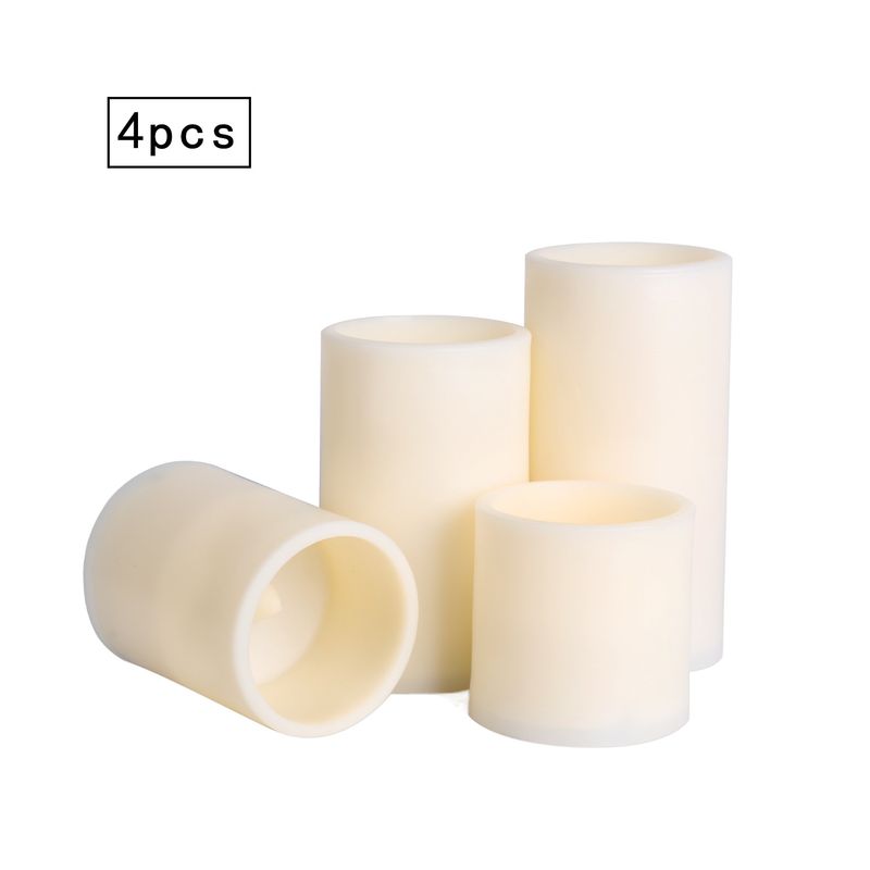 Flammenlose LED-Kerzen – Fernbedienung, Timer, 3D-Wachstextur, sicher für Heim- und Feiertagsdekoration (6er-Pack, warmweißes Flackern)_voghion.com