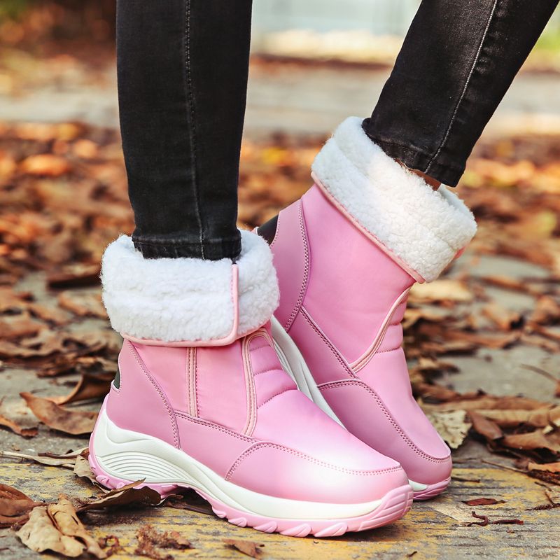 HZCL New High-top Cotton Shoes With Suede Warm Women's Shoes And Long-barreled Snow Boots In Winter_voghion.com